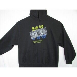 Wu Tang Clan Hoodie Mens Med/Large CREAM Dollar Bill Hip Hop Rap Pullover